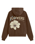 Flowers Brown Hoodie