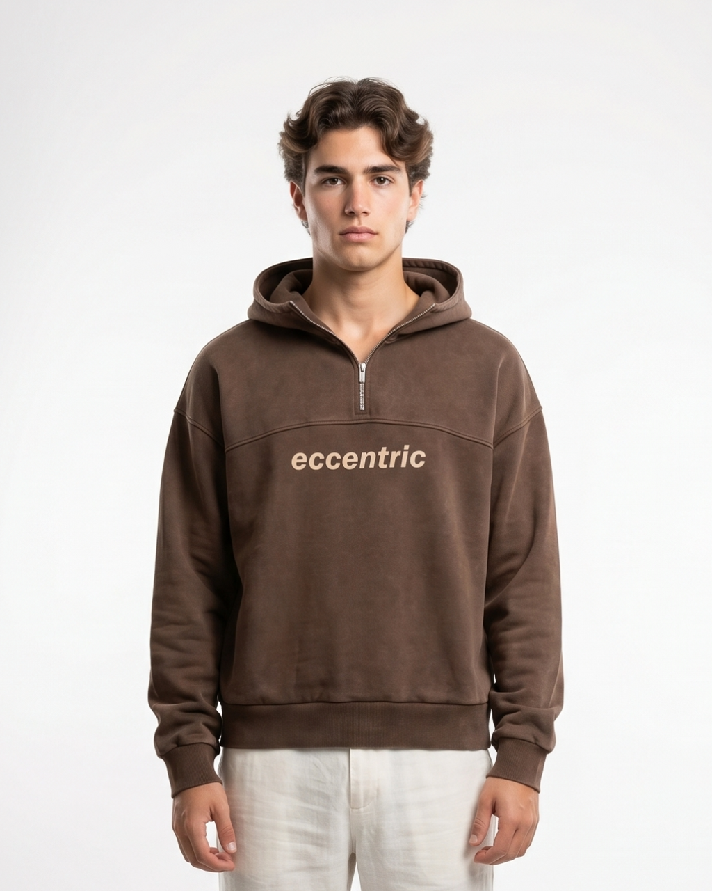 Flowers Brown Hoodie
