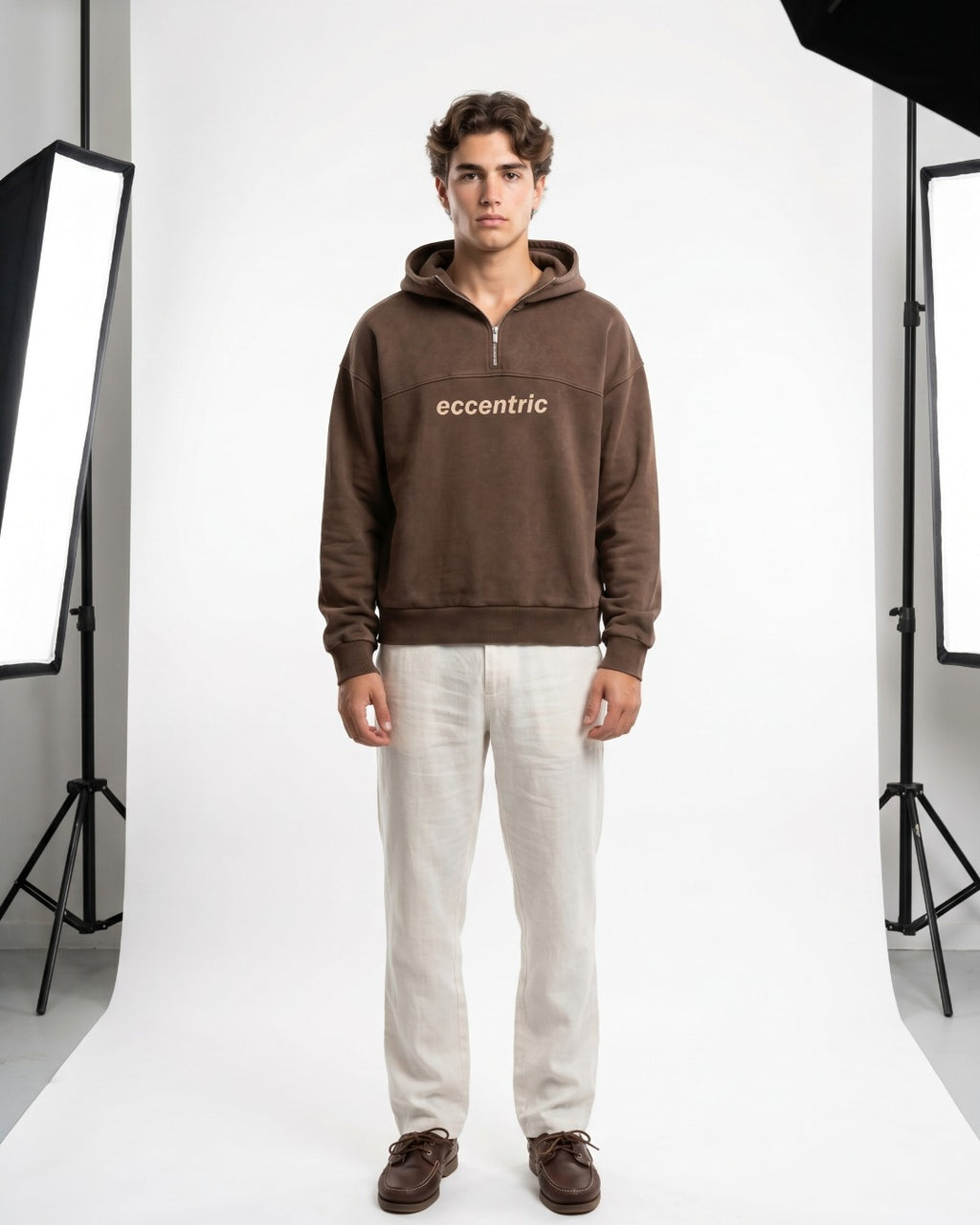 Flowers Brown Hoodie